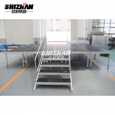 Aluminum Frame Plywood Platform Staging Telescoping Easy Install Portable Stage